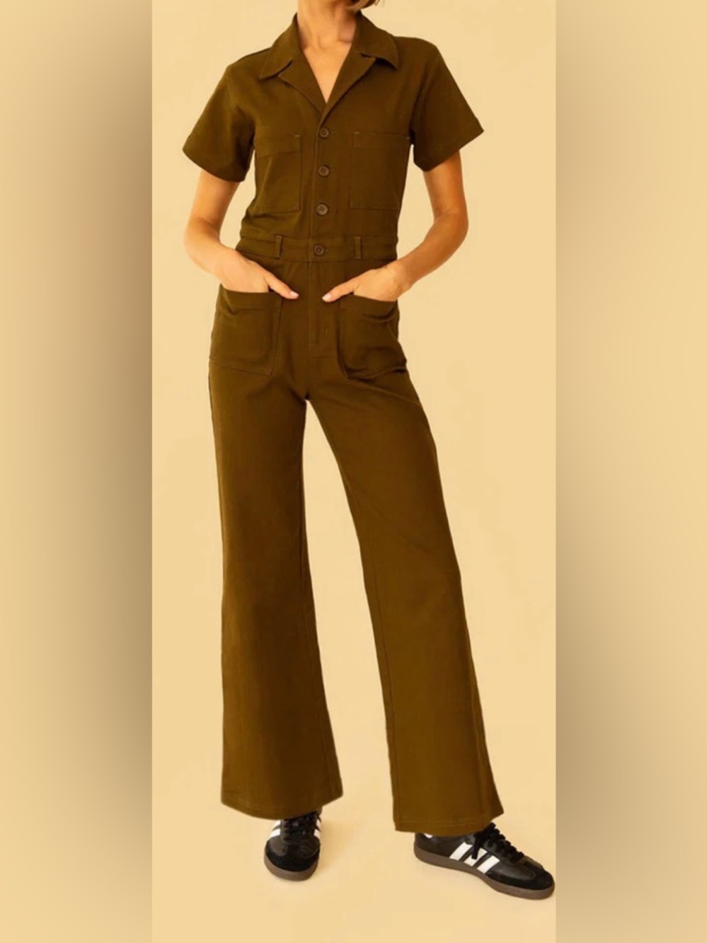 Whimsy + Row Logan Jumpsuit in Hunter | size: M